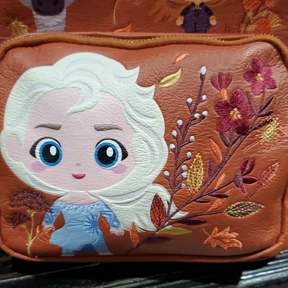 Boxlunch Burnt Orange Kids Character Chibi Mini Backpack with Frozen II Design - Picture 2 of 13